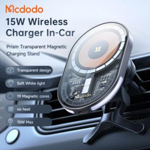 هولدر و شارژر وایرلس مگنتی مک دودو مدل MCDODO CH-2340 به همراه کابل شارژ