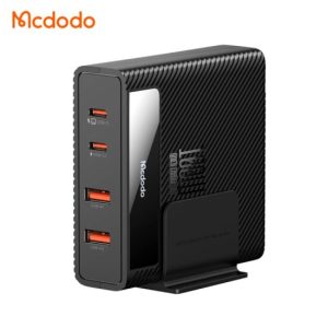 شارژر آداپتور دیواری 4 پورت 100 وات مک دودو مدل MCDODO CH-1802 PowiGaN بهمراه کابل شارژ