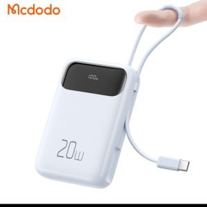 پاوربانک 20 وات ظرفیت 10000 مک دودو مدل MCDODO MC-324 با کابل متصل تایپ سی