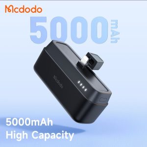 پاوربانک 20 وات ظرفیت 5000 مک دودو مدل MCDODO MC-628 با پورت متصل لایتنینگ
