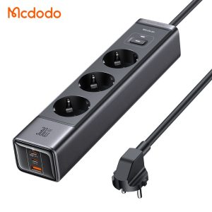 آداپتور شارژر 30 وات و چند راهی محافظ برق مدل MCDODO GaN CH-0620 مک دودو