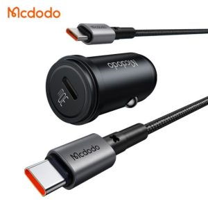 شارژر فندکی 30 وات مک دودو مدل MCDODO CC-7493 بهمراه کابل شارژ