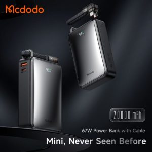 پاوربانک 67 وات ظرفیت20000 مک دودو مدل MCDODO MC-433 بهمراه کابل تایپ سی